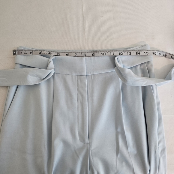 Alex Marie Tia Pleated Hi-Rise Paperbag Pants Light Blue - Picture 8 of 10